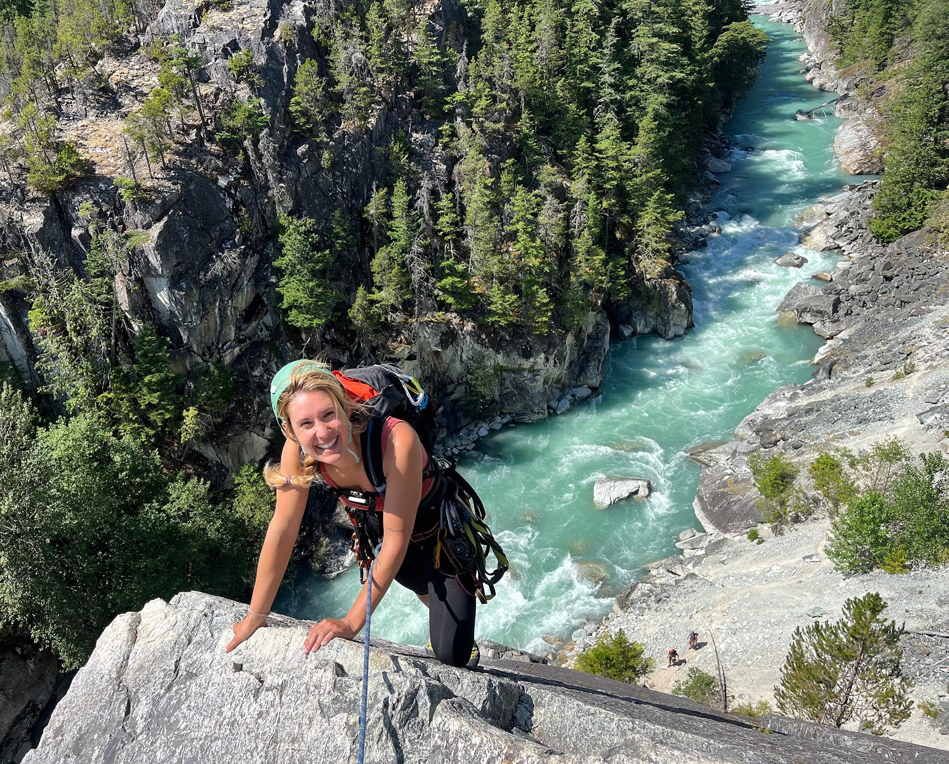 Photo of Eco Therapist, Sienna Forest, climbing outside of Squamish, Canada